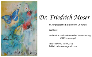 Visitenkarte Dr. Friedrich Moser